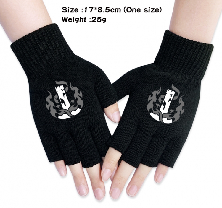 Honkai: Star Rail Anime knitted half finger gloves 17x8.5cm