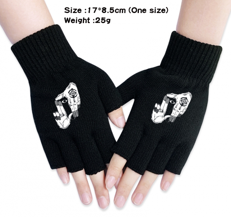 HellSing Anime knitted half finger gloves 17x8.5cm