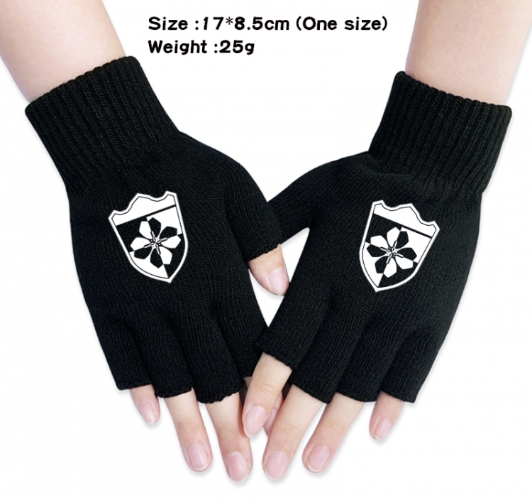 KAIJU NUMBER EIGHT  Anime knitted half finger gloves 17x8.5cm