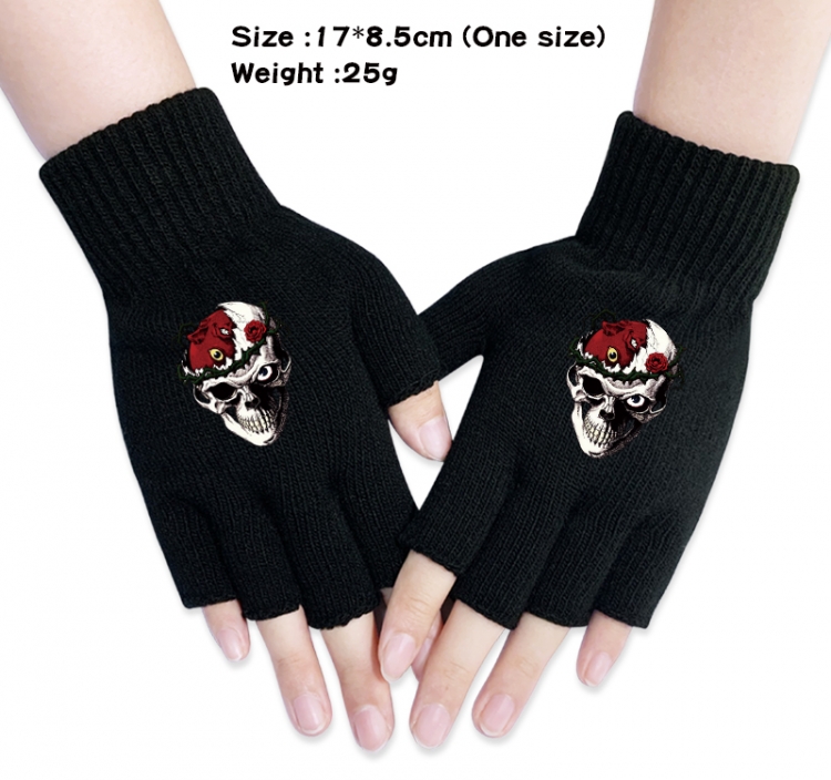 Berserk Anime knitted half finger gloves 17x8.5cm