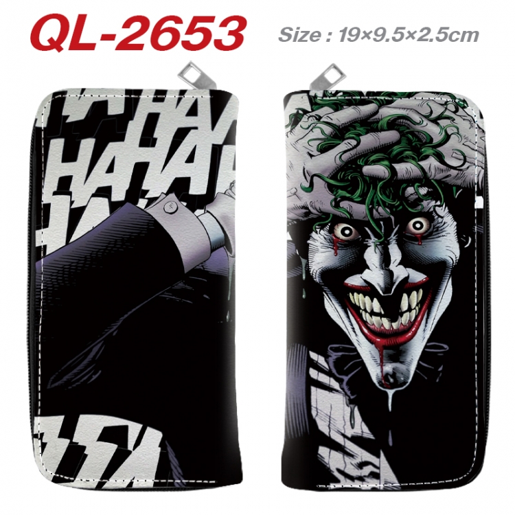 superhero Anime peripheral PU leather full-color long zippered wallet 19.5x9.5x2.5cm QL-2653