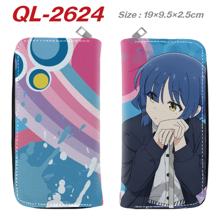 BOCCHI THE ROCK! Anime peripheral PU leather full-color long zippered wallet 19.5x9.5x2.5cm QL-2624