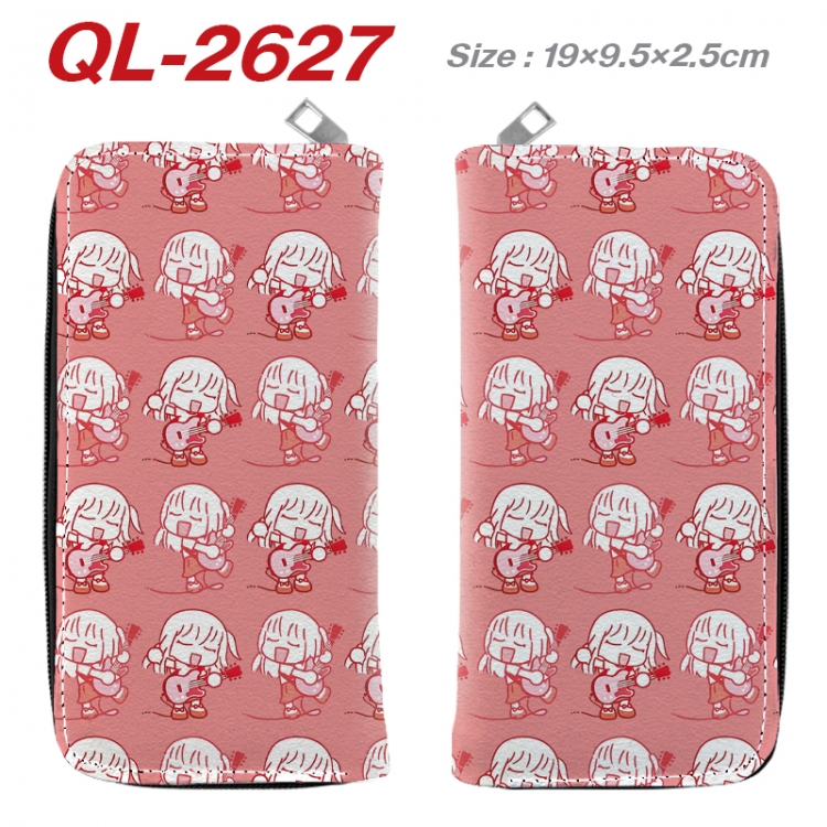 BOCCHI THE ROCK! Anime peripheral PU leather full-color long zippered wallet 19.5x9.5x2.5cm QL-2627