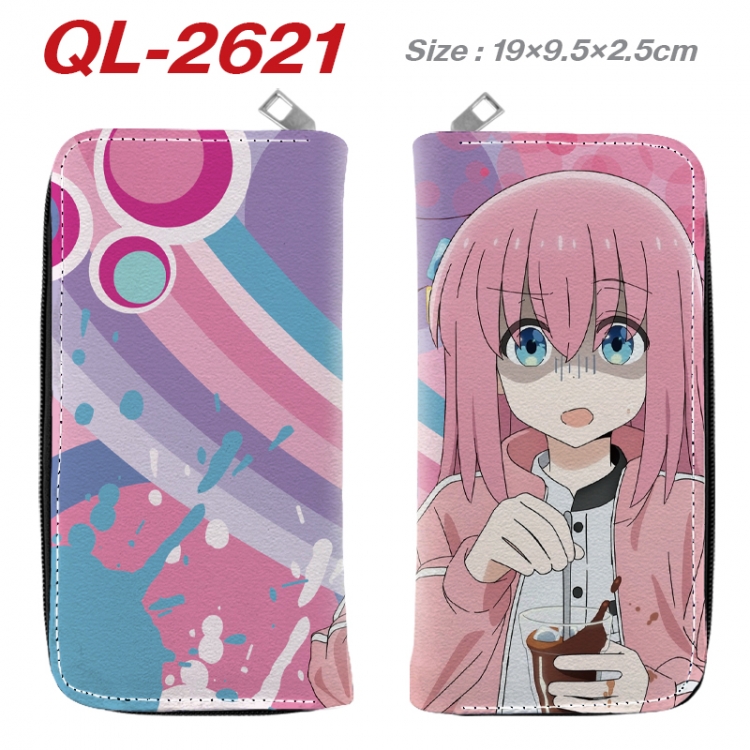 BOCCHI THE ROCK! Anime peripheral PU leather full-color long zippered wallet 19.5x9.5x2.5cm QL-2621