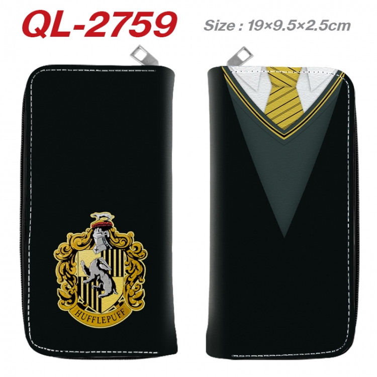 Harry Potter Anime peripheral PU leather full-color long zippered wallet 19.5x9.5x2.5cm QL-2759