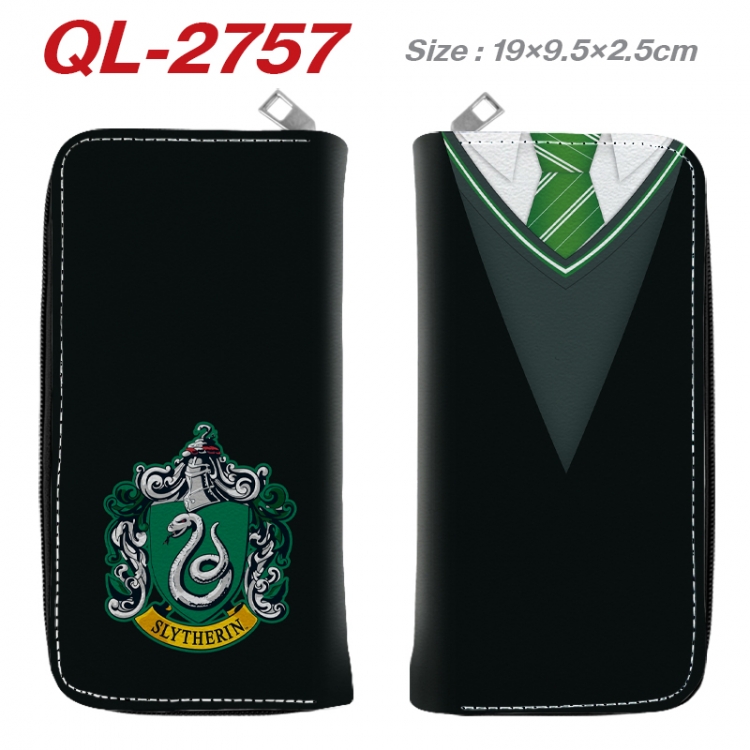 Harry Potter Anime peripheral PU leather full-color long zippered wallet 19.5x9.5x2.5cm QL-2757