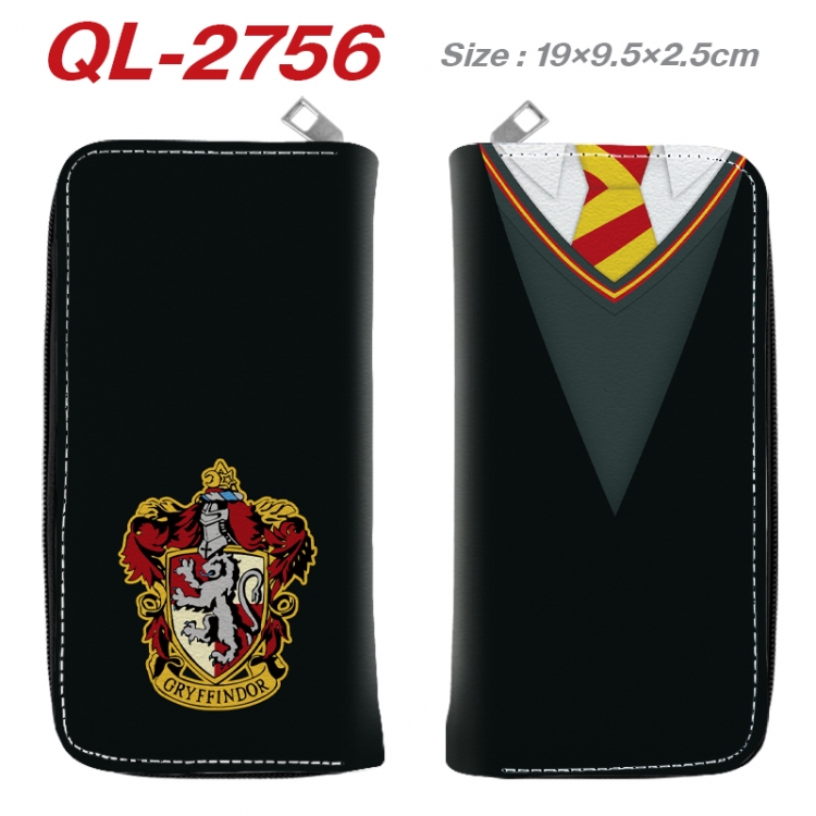 Harry Potter Anime peripheral PU leather full-color long zippered wallet 19.5x9.5x2.5cm  QL-2756