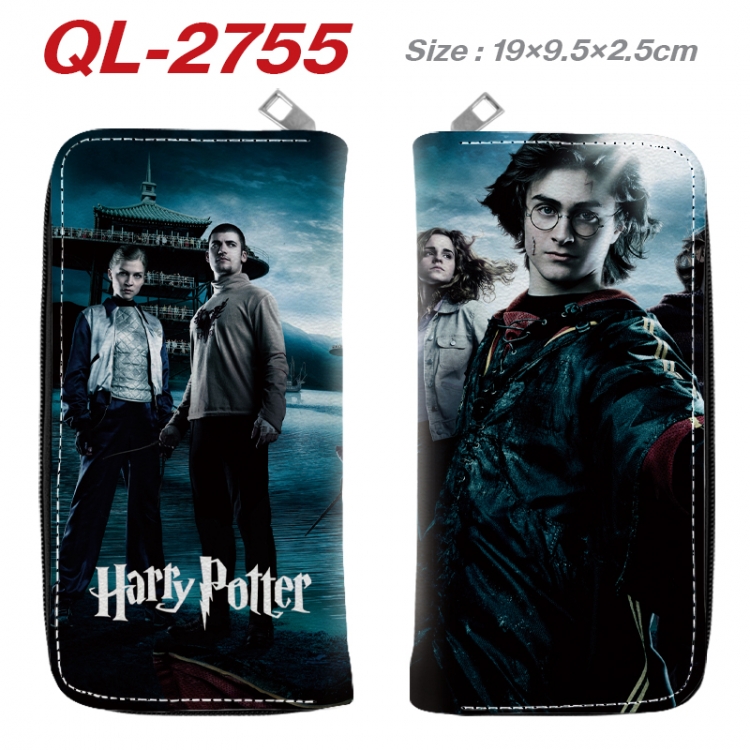 Harry Potter Anime peripheral PU leather full-color long zippered wallet 19.5x9.5x2.5cm  QL-2755