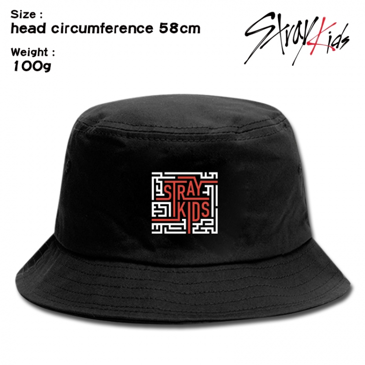 straykids Anime canvas fisherman hat sun hat 58cm