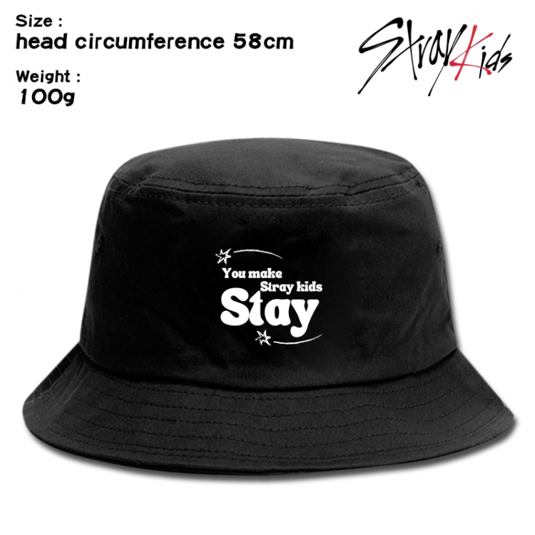 straykids Anime canvas fisherman hat sun hat 58cm