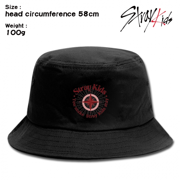 straykids Anime canvas fisherman hat sun hat 58cm