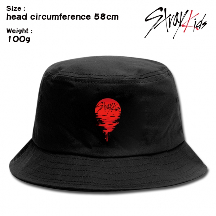 straykids Anime canvas fisherman hat sun hat 58cm