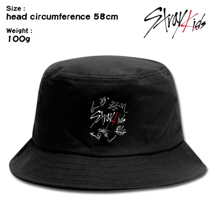 straykids Anime canvas fisherman hat sun hat 58cm