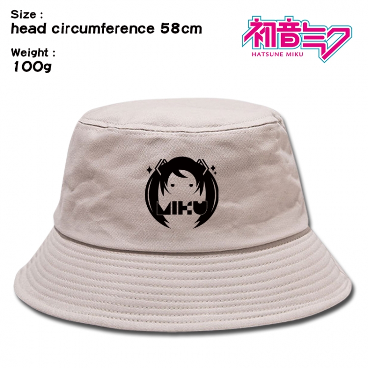 Hatsune Miku  Anime canvas fisherman hat sun hat 58cm