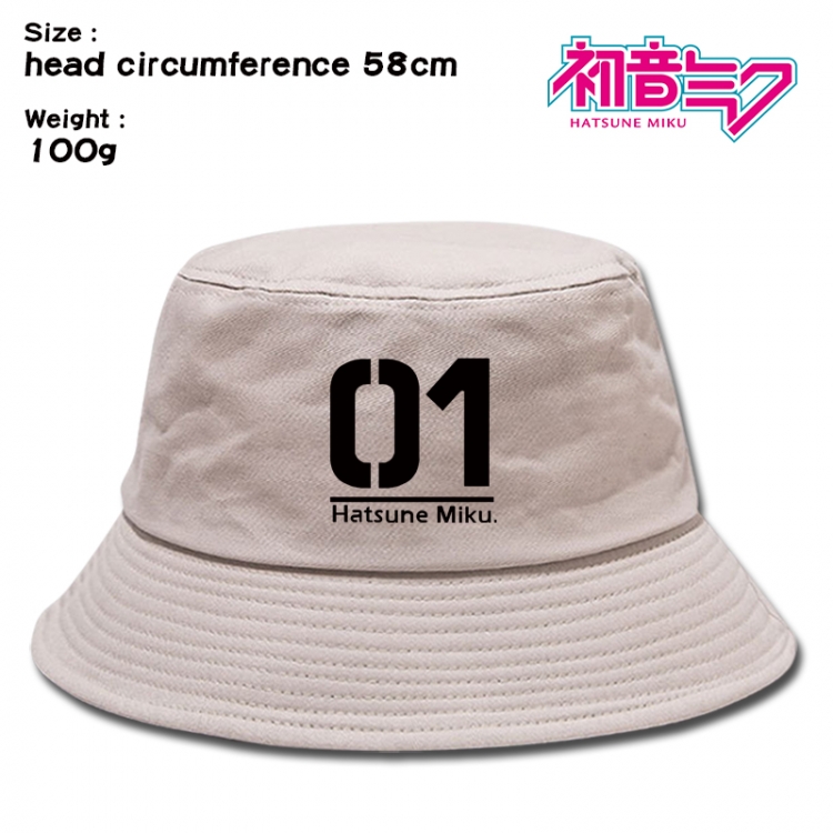 Hatsune Miku  Anime canvas fisherman hat sun hat 58cm