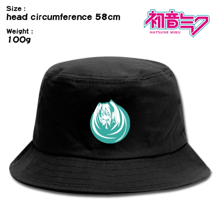 Hatsune Miku  Anime canvas fisherman hat sun hat 58cm