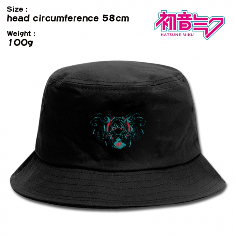 Hatsune Miku  Anime canvas fisherman hat sun hat 58cm