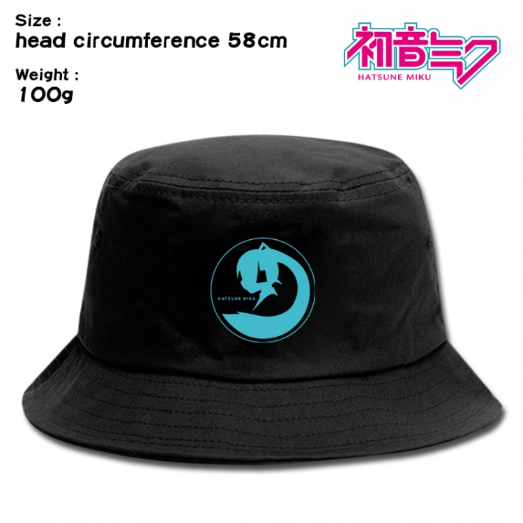 Hatsune Miku  Anime canvas fisherman hat sun hat 58cm