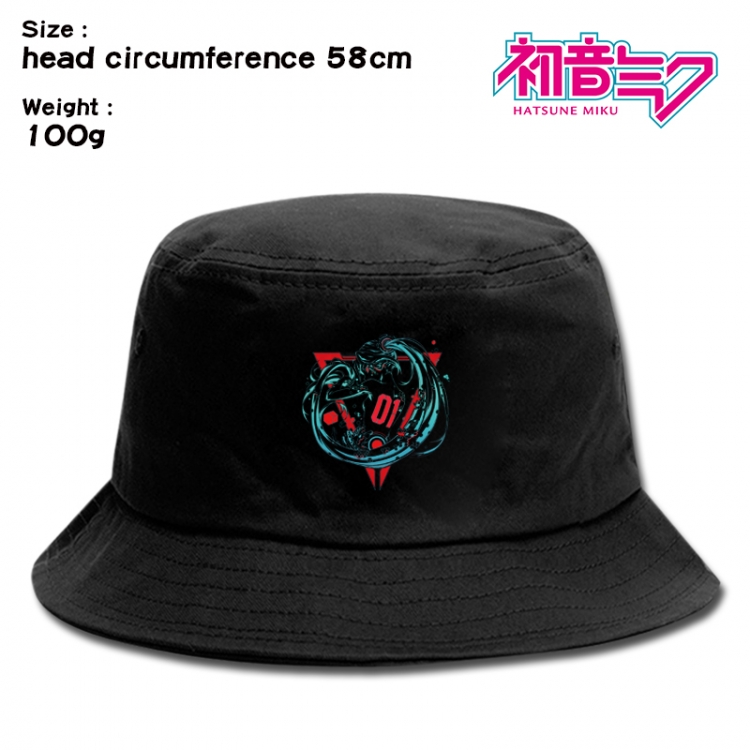 Hatsune Miku  Anime canvas fisherman hat sun hat 58cm