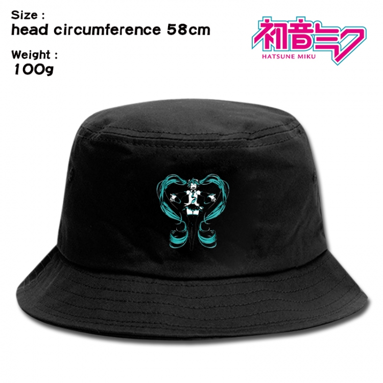 Hatsune Miku  Anime canvas fisherman hat sun hat 58cm