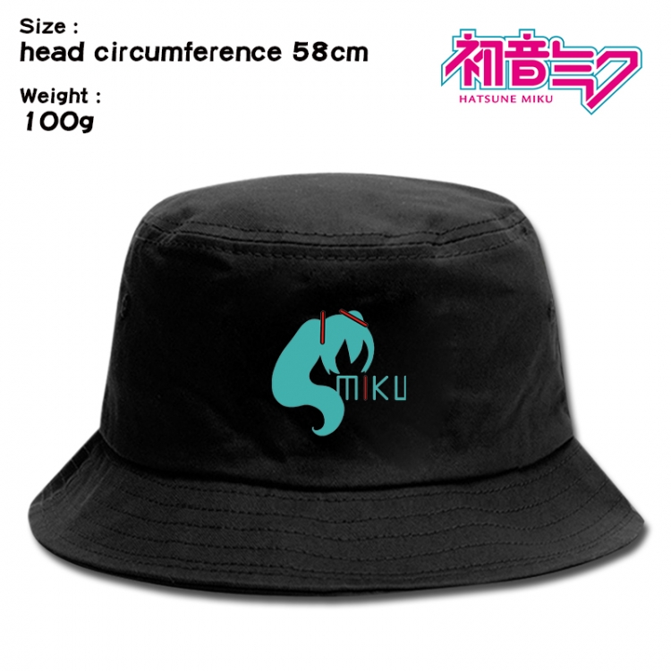 Hatsune Miku  Anime canvas fisherman hat sun hat 58cm