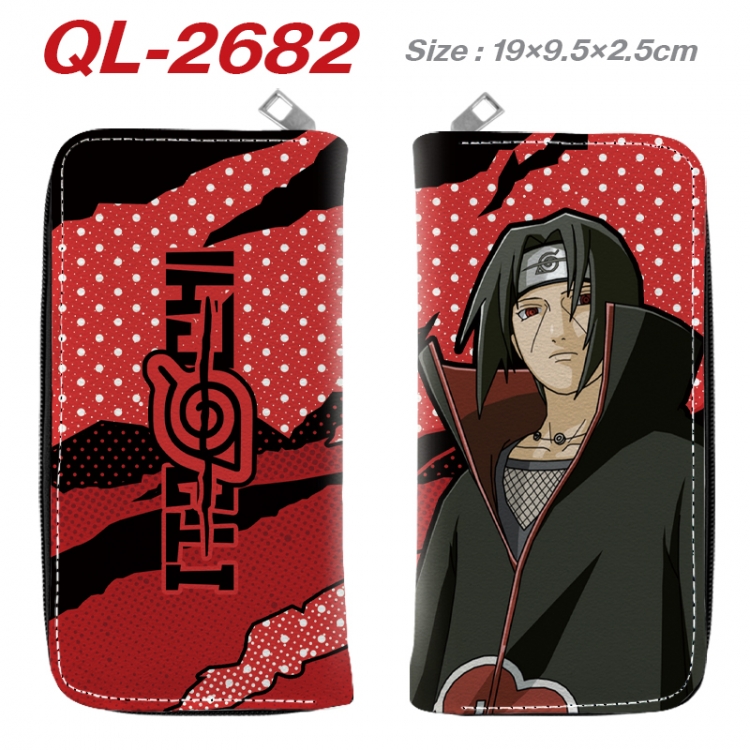 Naruto Anime peripheral PU leather full-color long zippered wallet 19.5x9.5x2.5cmQL-2682