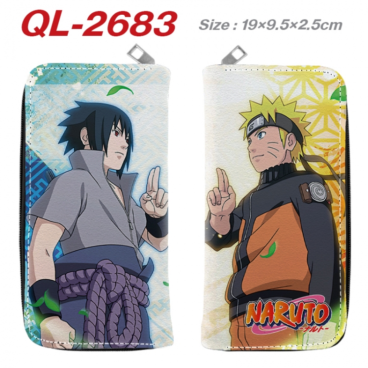 Naruto  Anime peripheral PU leather full-color long zippered wallet 19.5x9.5x2.5cm QL-2683