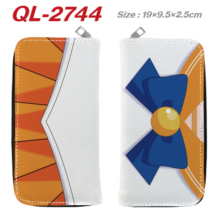 sailormoon Anime peripheral PU leather full-color long zippered wallet 19.5x9.5x2.5cm QL-2744