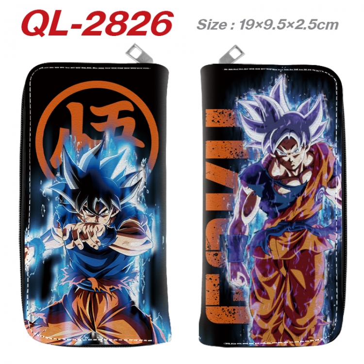 DRAGON BALL Anime peripheral PU leather full-color long zippered wallet 19.5x9.5x2.5cm QL-2826