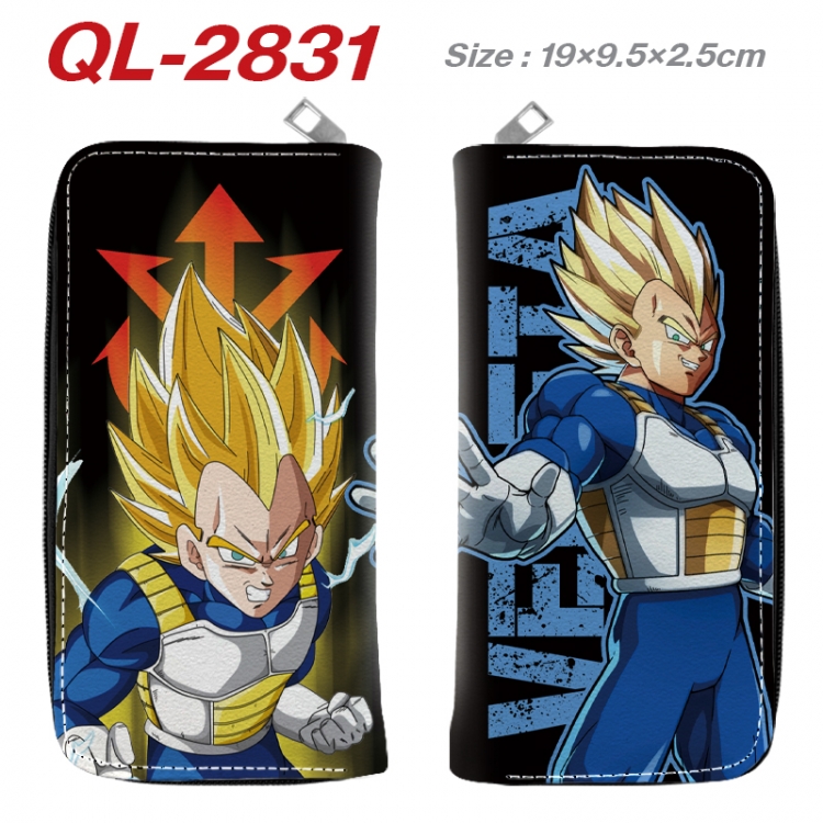 DRAGON BALL Anime peripheral PU leather full-color long zippered wallet 19.5x9.5x2.5cm QL-2831