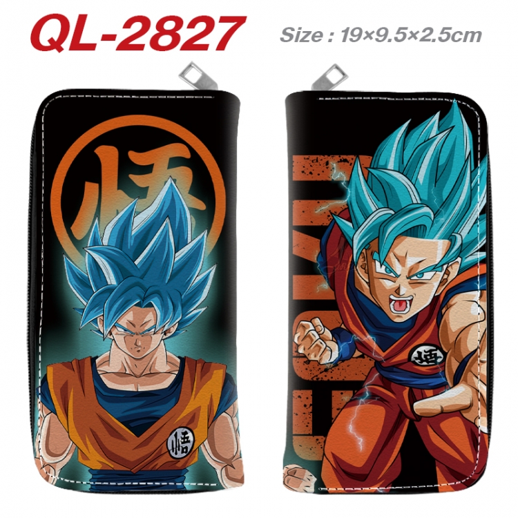 DRAGON BALL Anime peripheral PU leather full-color long zippered wallet 19.5x9.5x2.5cm QL-2827