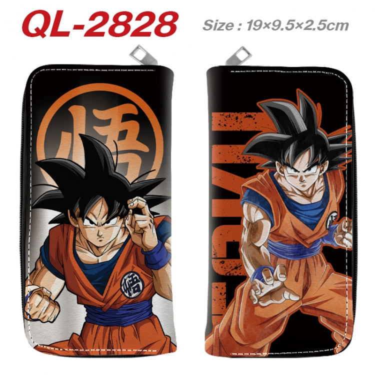 DRAGON BALL Anime peripheral PU leather full-color long zippered wallet 19.5x9.5x2.5cm QL-2828