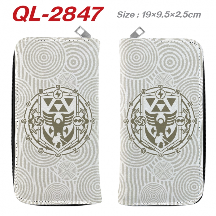 The Legend of Zelda Anime peripheral PU leather full-color long zippered wallet 19.5x9.5x2.5cm  QL-2847