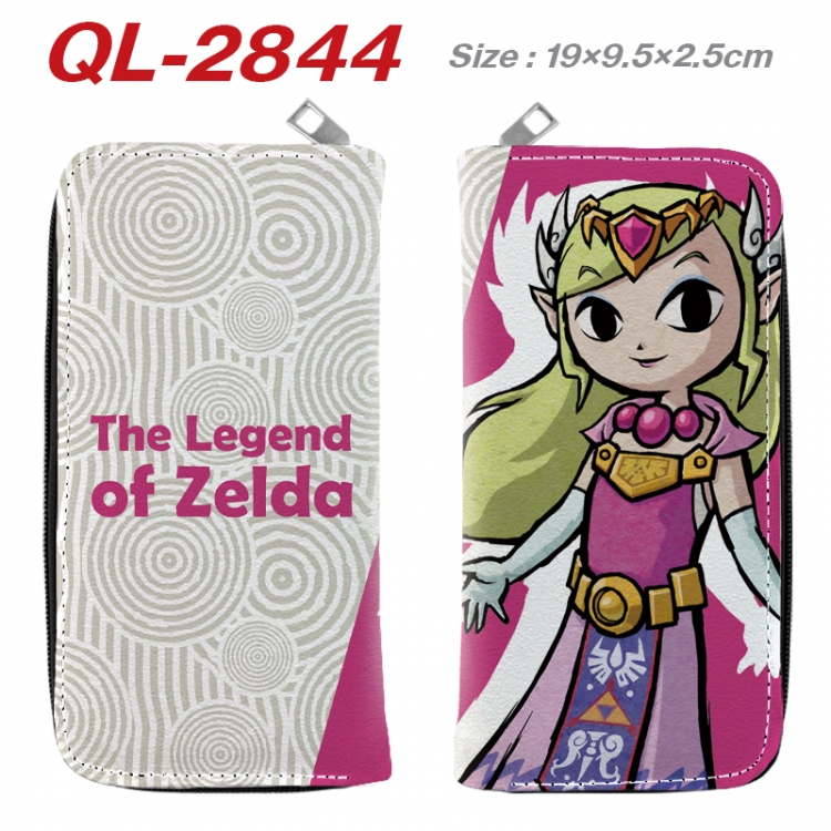 The Legend of Zelda Anime peripheral PU leather full-color long zippered wallet 19.5x9.5x2.5cm QL-2844