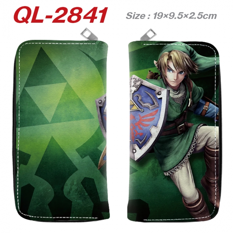 The Legend of Zelda Anime peripheral PU leather full-color long zippered wallet 19.5x9.5x2.5cm QL-2841