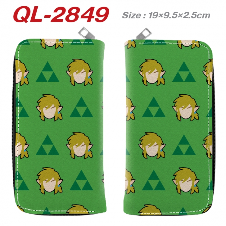 The Legend of Zelda Anime peripheral PU leather full-color long zippered wallet 19.5x9.5x2.5cm QL-2849