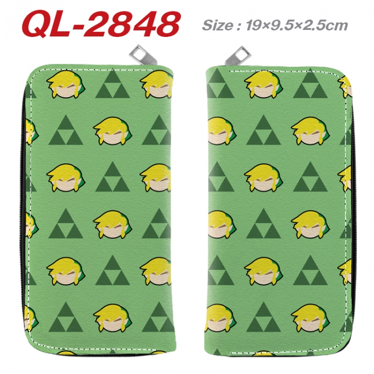 The Legend of Zelda Anime peripheral PU leather full-color long zippered wallet 19.5x9.5x2.5cm  QL-2848