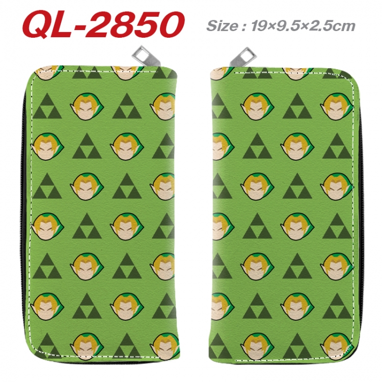 The Legend of Zelda Anime peripheral PU leather full-color long zippered wallet 19.5x9.5x2.5cm QL-2850