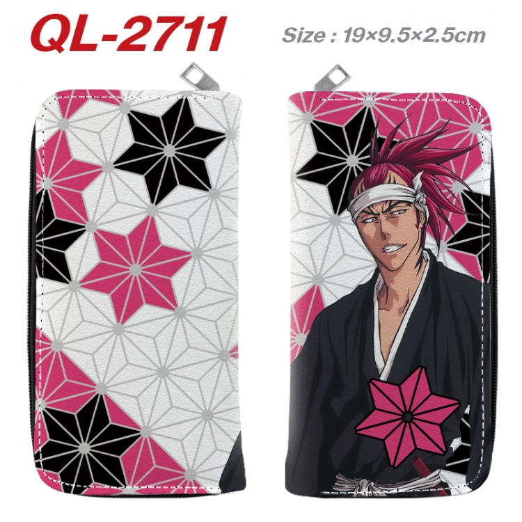 Bleach Anime peripheral PU leather full-color long zippered wallet 19.5x9.5x2.5cm QL-2711