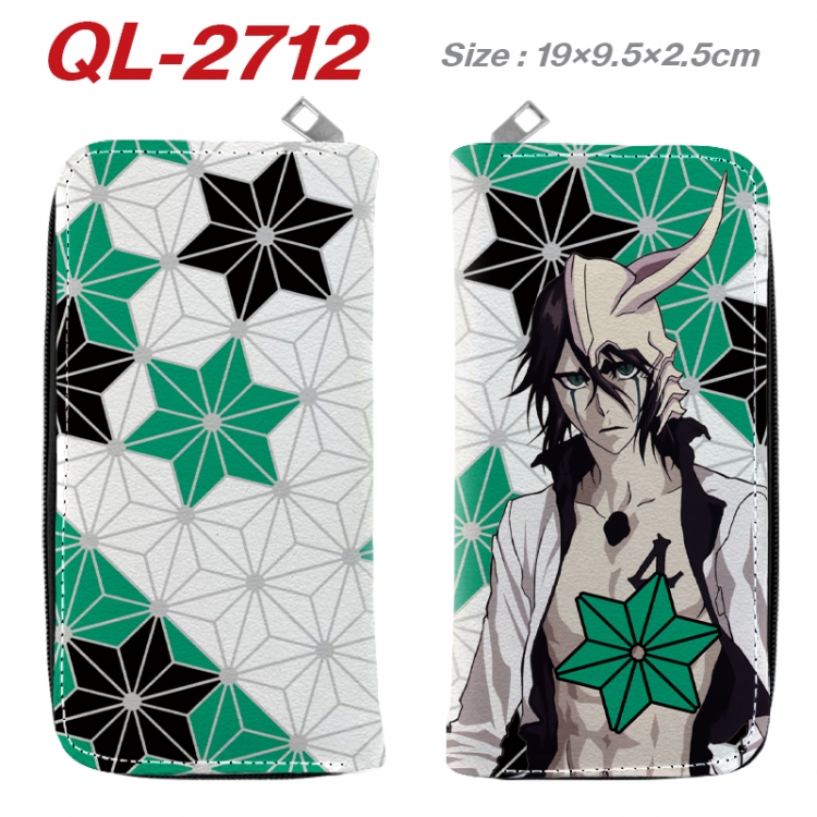 Bleach Anime peripheral PU leather full-color long zippered wallet 19.5x9.5x2.5cm  QL-2712