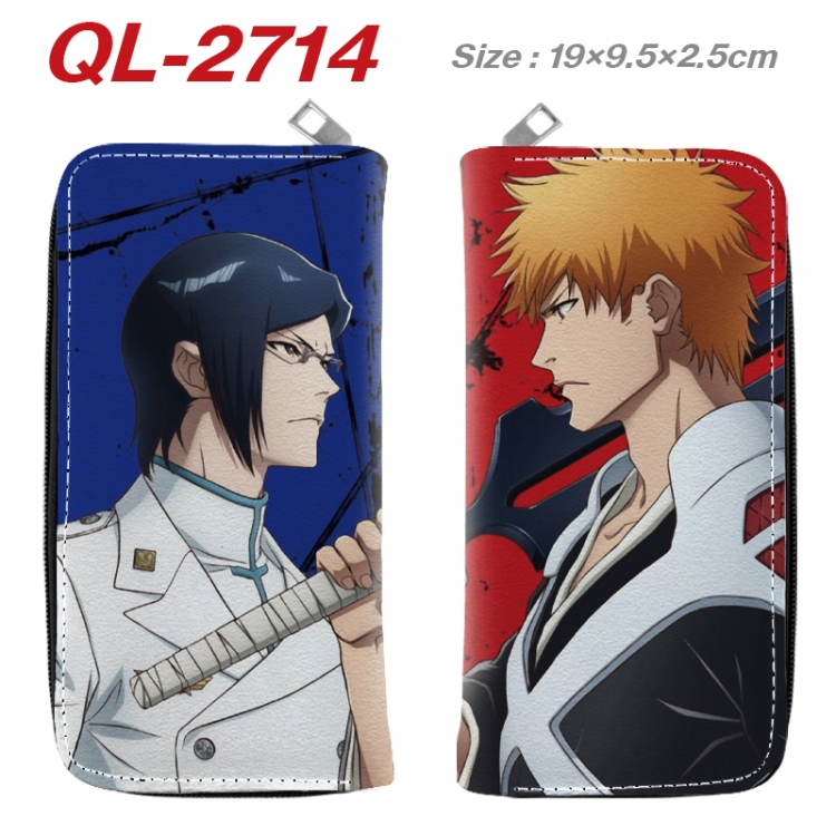 Bleach Anime peripheral PU leather full-color long zippered wallet 19.5x9.5x2.5cm QL-2714