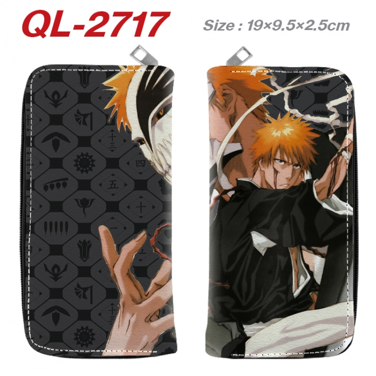 Bleach Anime peripheral PU leather full-color long zippered wallet 19.5x9.5x2.5cm QL-2717