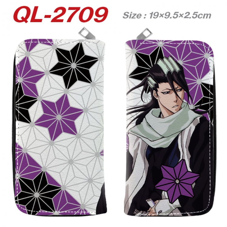 Bleach Anime peripheral PU leather full-color long zippered wallet 19.5x9.5x2.5cm  QL-2709