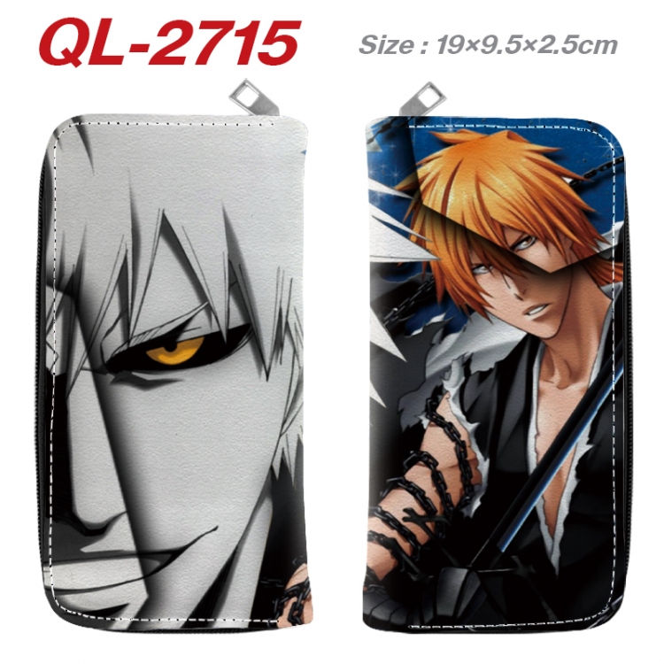 Bleach Anime peripheral PU leather full-color long zippered wallet 19.5x9.5x2.5cm QL-2715