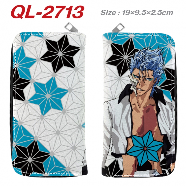 Bleach Anime peripheral PU leather full-color long zippered wallet 19.5x9.5x2.5cm QL-2713