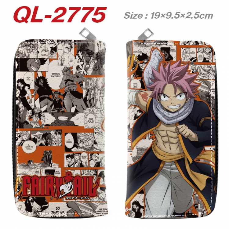 Fairy tail Anime peripheral PU leather full-color long zippered wallet 19.5x9.5x2.5cm QL-2775