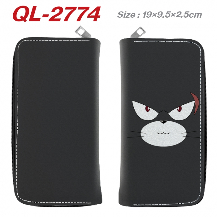 Fairy tail Anime peripheral PU leather full-color long zippered wallet 19.5x9.5x2.5cm QL-2774