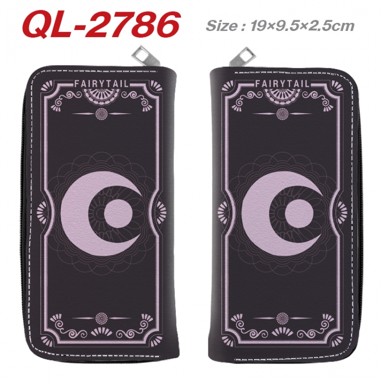 Fairy tail Anime peripheral PU leather full-color long zippered wallet 19.5x9.5x2.5cm QL-2786