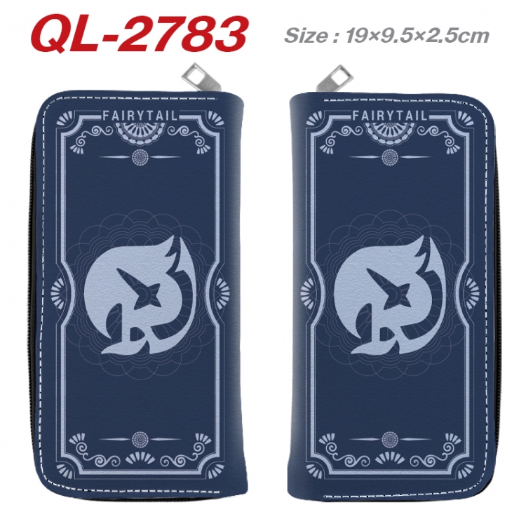 Fairy tail Anime peripheral PU leather full-color long zippered wallet 19.5x9.5x2.5cm QL-2783