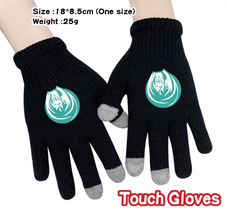 Hatsune Miku Anime touch screen knitting all finger gloves 18X8.5CM